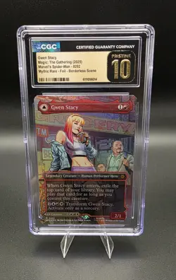 Magic MTG Gwen Stacy (0202) (Borderless) Spider-Man CGC Pristine 10 FOIL - Image 1