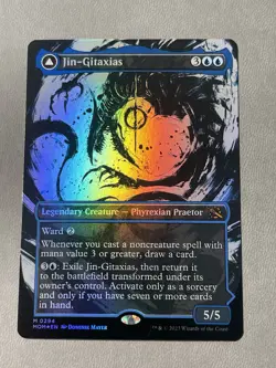 Jin-Gitaxias - Borderless Showcase Foil - Phyrexia All Will Be One (MTG) NM - Image 1
