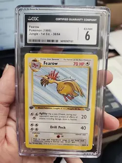 Fearow - 1st Edition - 36/64 Jungle - WOTC - Pokemon TCG - PSA 6 - Image 1