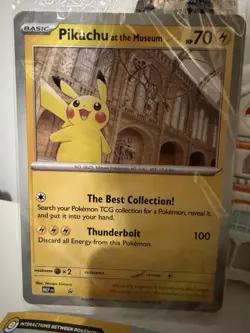 Pokemon Natural History Museum Pikachu Jumbo Card, plush And Ecology Booklet - Image 3