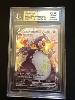 2021 Pokemon SWSH Shining Fates Charizard VMAX Shiny Vault #SV107/SV122 BGS 9.5 - Image 1