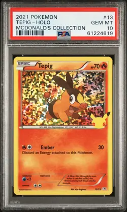 2021 POKEMON MCDONALD'S COLLECTION #13 TEPIG-HOLO PSA 10 - Image 1