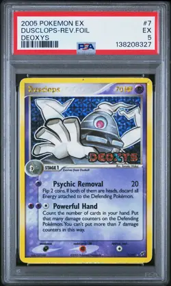 2005 POKEMON EX DEOXYS #7 DUSCLOPS-REVERSE FOIL PSA 5 - Image 1