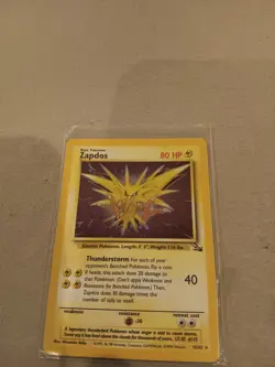 Zapdos 15/62 Fossil Holo great condition pokemon card - Image 3