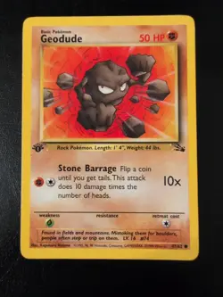 Geodude First Edition Pokemon Fossil 47/62 - Image 1