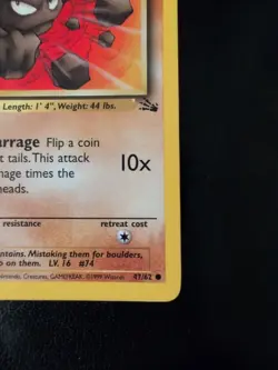 Geodude First Edition Pokemon Fossil 47/62 - Image 4