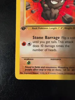 Geodude First Edition Pokemon Fossil 47/62 - Image 5