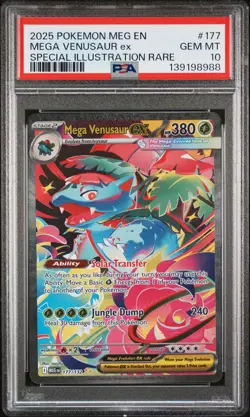 2025 POKEMON MEG EN-MEGA EVOLUTION #177 MEGA VENUSAUR EX PSA 10 - Image 1