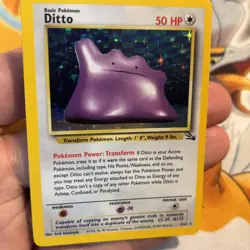 Pokemon TCG WOTC Ditto Fossil 3/62 Unlimited Holo Rare Nm Vintage Old School - Image 3