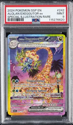 2024 POKEMON SSP EN-SURGING SPARKS #242 ALOLAN EXEGGUTOR EX PSA 9 - Image 1