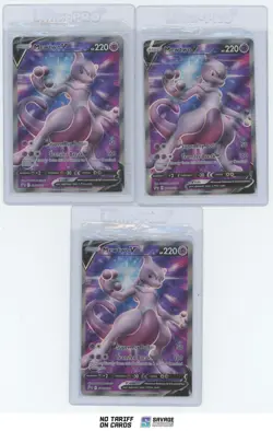2022 Pokemon Sword&Shield Pokemon Go ETB (x3) MewTwo V #SWSH229 - Image 1