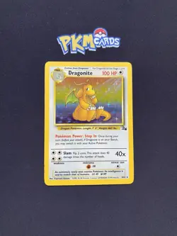 Pokemon TCG Dragonite Fossil 4/62 Holo Rare LP. - Image 1