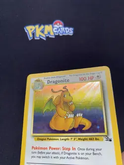Pokemon TCG Dragonite Fossil 4/62 Holo Rare LP. - Image 3