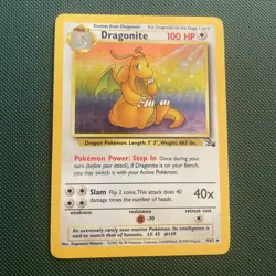 Dragonite 4/62 Fossil Set Holo Rare Pokemon Card Nintendo Pokemon TCG WOTC M/LP - Image 1