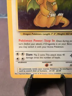 Pokemon TCG Fossil Set Dragonite Holo Rare 4/62 1999 WOTC VTG LP - Image 5