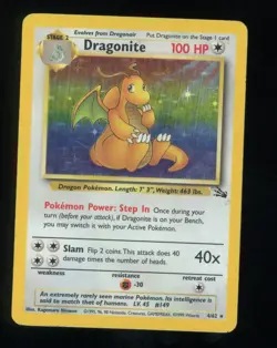Pokemon TCG Dragonite Fossil Set Holo Card 4/62 MP #55 - Image 2