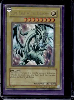 2002 Yu-Gi-Oh! Legend of Blue Eyes White Dragon Blue-Eyes #LOB-001 - Image 1