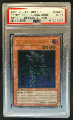 2006 Yu-Gi-Oh! 1st Edition Destiny HERO Diamond Dude #EOJ-EN003 PSA 9 - Image 1