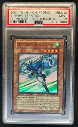2007 Yu-Gi-Oh! Shonen Jump Promos Elemental HERO Stratos #JUMP-EN012 PSA 9 - Image 1