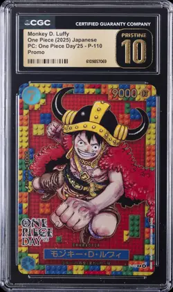 2025 ONE PIECE JPN PC: ONE PIECE DAY'25 PROMO MONKEY D. LUFFY CGC 10 PRISTINE - Image 1