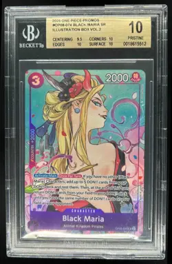 2025 One Piece Black Maria Illustration Box #OP08-074 SR BGS 10 Damaged - Image 1
