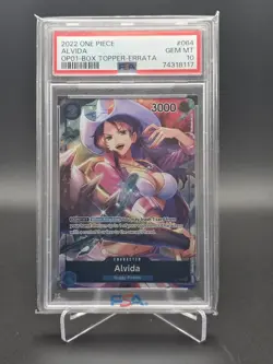 One Piece Alvida Box Topper Errata OP01-064 PSA 10 - Image 1