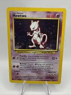 Mewtwo 10/102 Pokemon TCG 1999 Base Set Holo Unlimited Rare NM - Image 2