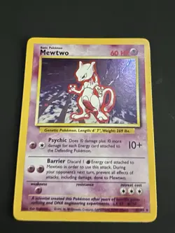 Mewtwo 10/102 Pokemon TCG 1999 Base Set Holo Unlimited Rare NM - Image 2