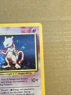 Pokemon Mewtwo TCG Base Set Holo Unlimited Rare Card 10/102 1999 NM - Image 4