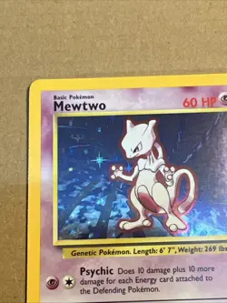 Pokemon Mewtwo TCG Base Set Holo Unlimited Rare Card 10/102 1999 NM - Image 5