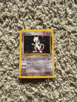 Pokemon TCG Mewtwo Base Set Holo Unlimited Rare Card 10/102 NM Condition - Image 1