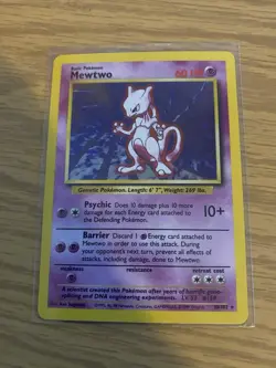 Pokemon Mewtwo TCG Holo Rare Card Base Set 10/102 LP NM Condition - Image 1