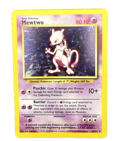 Pokemon TCG Mewtwo Base Set Unlimited Holo Rare 10/102 NM/LP+ Great Gift - Image 1
