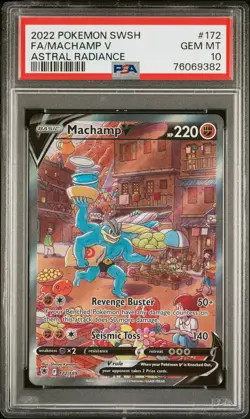 2022 POKEMON SWORD & SHIELD ASTRAL RADIANCE MACHAMP V#172 ASTRAL RADIANCE PSA 10 - Image 1