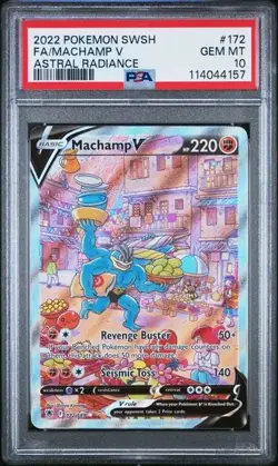MACHAMP V 2022 POKEMON ASTRAL RADIANCE ALTERNATE FULL ART 172/189 GRADED PSA 10 - Image 1
