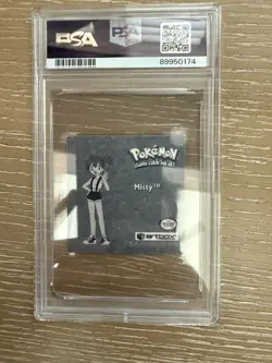 Pokemon Misty Artbox PR38 Series 1 Bonus Prism Sticker PSA 9 1999 - Image 2