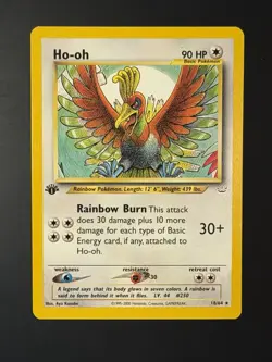 Pokemon TCG Ho-Oh Neo Revelation Card 18/64 First Edition Rare - Image 1