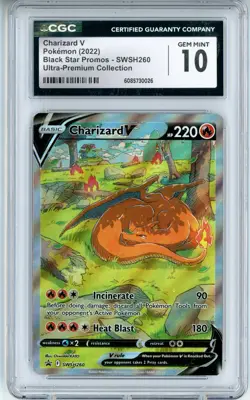 CGC GEM MINT 10 Pokemon Charizard V SWSH260 SWSH Sword & Shield Promo Cards Holo - Image 1