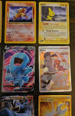 Pokemon 12 Card Lot. Rare Lapras EX. GB Promo Meowth. Neo Entei. Sandstorm Pichu - Image 3