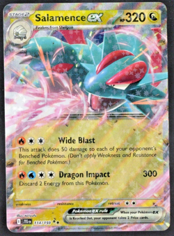 Pokemon TCG Salamence ex 114/159 2025 Journey Together Stamped Promo Card - Image 1