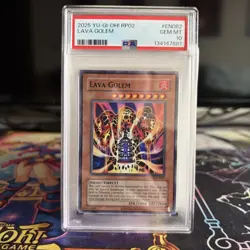PSA 10 Unlimited Lava Golem RP02-EN082 2025 Yugioh Card (Reprint) - Image 1