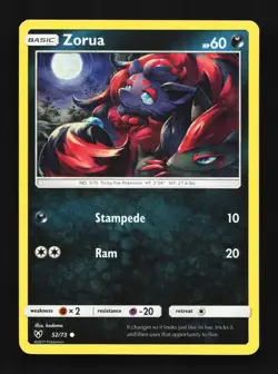 Zorua 52/73 NM Shining Legends English Pokemon Card TCG - Image 1