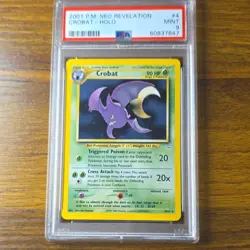 Pokemon TCG Crobat Holo Rare Card 04/64 Neo Revelation 2001 PSA 9 swril - Image 1