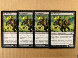 MTG 4x Black Knight # 83 Core Set 2011 M11 Modern Magic the Gathering x4 NM - Image 1