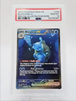 BLASTOISE EX 2023 POKEMON 151 SPECIAL ILLUSTRATION RARE 200/265 PSA 10 Q0004 - Image 1