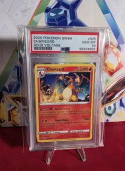 Pokemon Charizard 025/185 Vivid Voltage Rare Regular Card PSA 10 170HP - Image 1