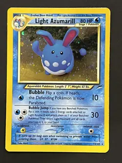 Light Azumarill 13/105 Neo Destiny Holo Rare Pokemon Card TCG - Image 1