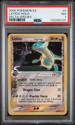2005 POKEMON EX DELTA SPECIES #9 LATIOS-HOLO PSA 7 - Image 1