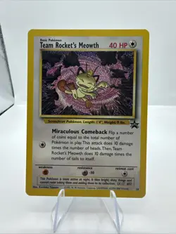 Pokemon Team Rocket's Meowth 2000 Black Star Promo non-holo #18 LP Set of 2 - Image 1