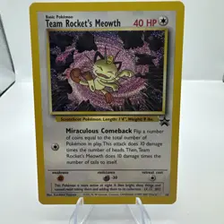 Pokemon Team Rocket's Meowth 2000 Black Star Promo non-holo #18 LP Set of 2 - Image 2